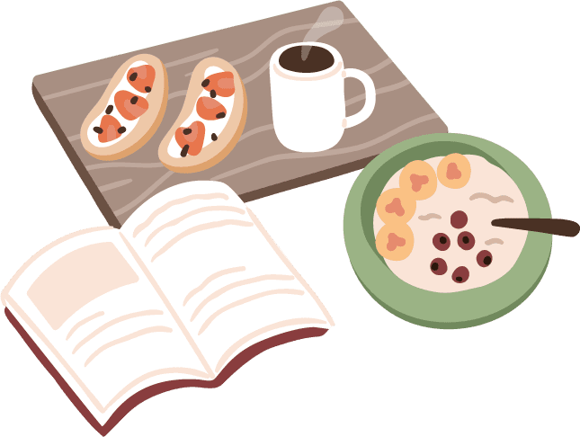 Journaling during morning breakfast